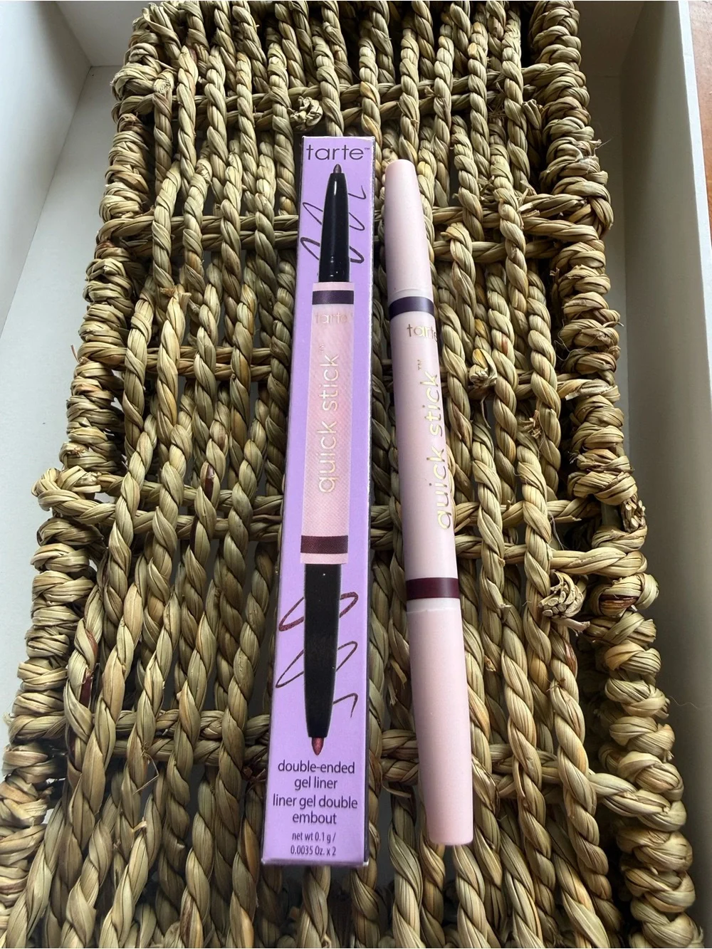 Tarte Quick Stick Double-Ended Gel Eyeliner Plum/Aubergine Full Size New